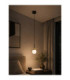 Aura Globe Pendant Ceiling Light Black Beige White Glass Shade 1x E27-2