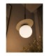 Aura Globe Pendant Ceiling Light Black Beige White Glass Shade 1x E27-3
