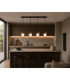 Aura Bar Pendant Ceiling Light Black Beige White Glass Shade 4x E27-2