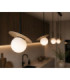 Aura Bar Pendant Ceiling Light Black Beige White Glass Shade 4x E27-3