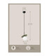 Aura Globe Pendant Ceiling Light Black Green White Glass Shade 1x E27-4