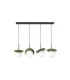 Aura Bar Pendant Ceiling Light Black Green White Glass Shade 4x E27-1