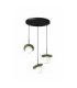 Aura Cluster Pendant Ceiling Light Black Green White Glass Shade 3x E27-1
