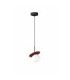 Aura Globe Pendant Ceiling Light Black Burgundy White Glass Shade 1x E27-1