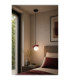 Aura Globe Pendant Ceiling Light Black Burgundy White Glass Shade 1x E27-2