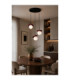 Aura Cluster Pendant Ceiling Light Black Burgundy White Glass Shade 3x E27-2