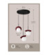 Aura Cluster Pendant Ceiling Light Black Burgundy White Glass Shade 3x E27-4
