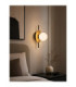 Luma Globe Wall Lights Black Gold White Glass Shade 1x E27-2