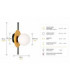 Luma Globe Wall Lights Black Gold White Glass Shade 1x E27-4