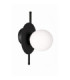 Luma Globe Wall Lights Black White Glass Shade 1x E27-1