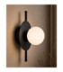 Luma Globe Wall Lights Black White Glass Shade 1x E27-3