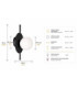 Luma Globe Wall Lights Black White Glass Shade 1x E27-4