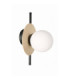 Luma Globe Wall Lights Black Beige White Glass Shade 1x E27-1