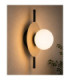 Luma Globe Wall Lights Black Beige White Glass Shade 1x E27-3