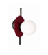 Luma Globe Wall Lights Black Burgundy White Glass Shade 1x E27-1