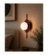 Luma Globe Wall Lights Black Burgundy White Glass Shade 1x E27-2