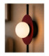 Luma Globe Wall Lights Black Burgundy White Glass Shade 1x E27-3