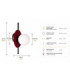 Luma Globe Wall Lights Black Burgundy White Glass Shade 1x E27-4