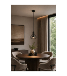 Axia Wire Frame Pendant Ceiling Light Black 1x GX53-2