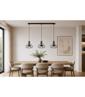Axia Bar Pendant Ceiling Light Black 3x GX53-2