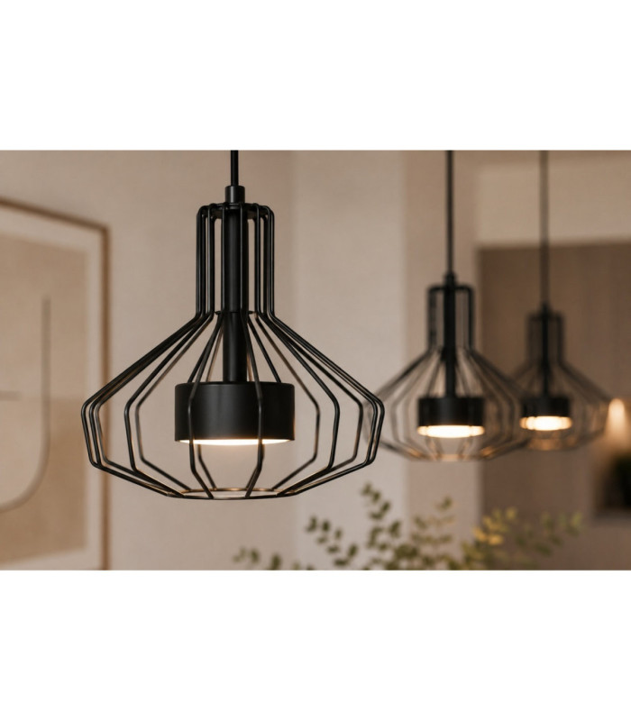 Axia Bar Pendant Ceiling Light Black 3x GX53-3
