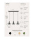 Axia Bar Pendant Ceiling Light Black 3x GX53-4