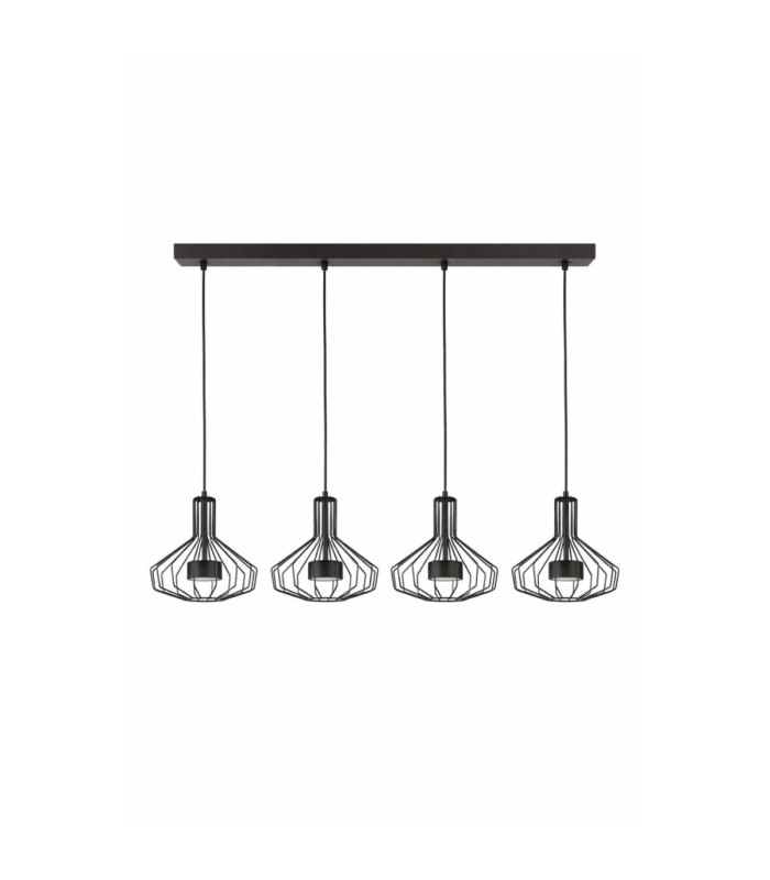 Axia Bar Pendant Ceiling Light Black 4x GX53-1