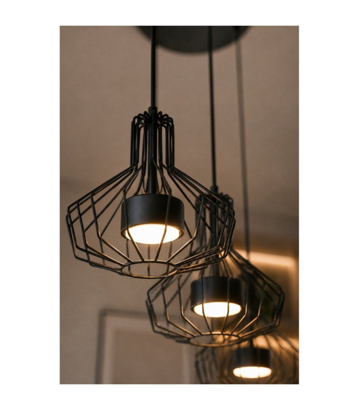Axia Cluster Pendant Ceiling Light Black 3x GX53-3