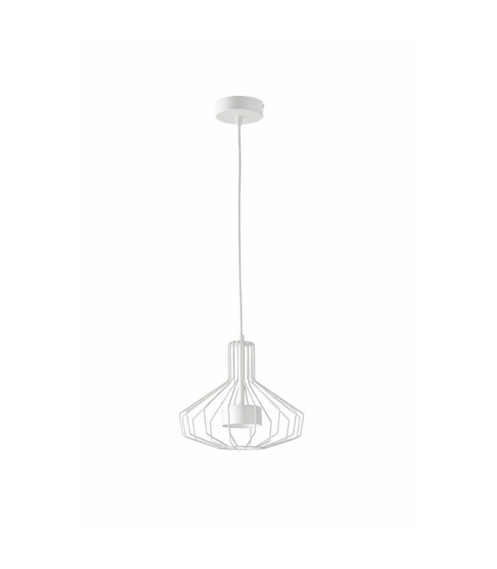 Axia Wire Frame Pendant Ceiling Light White 1x GX53-1