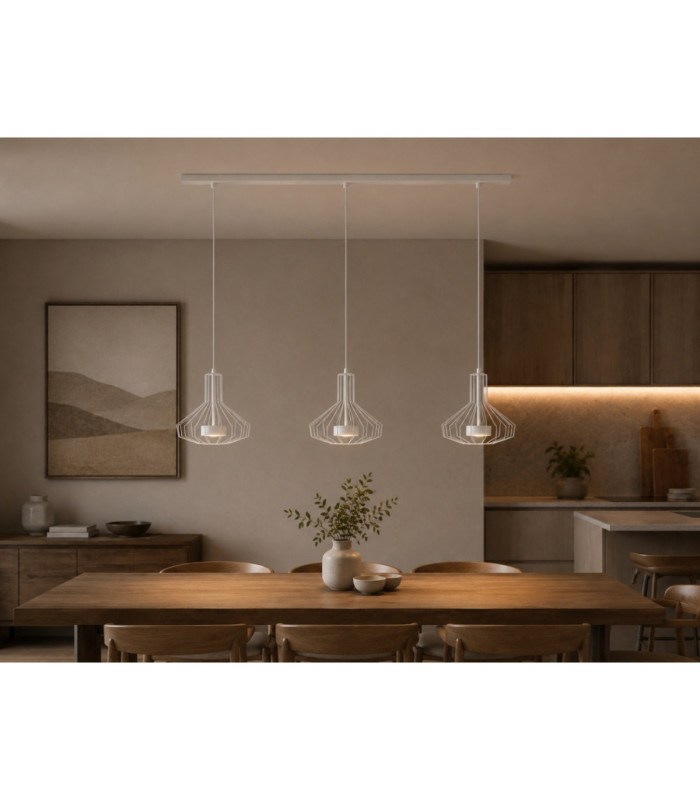 Axia Bar Pendant Ceiling Light White 3x GX53-2