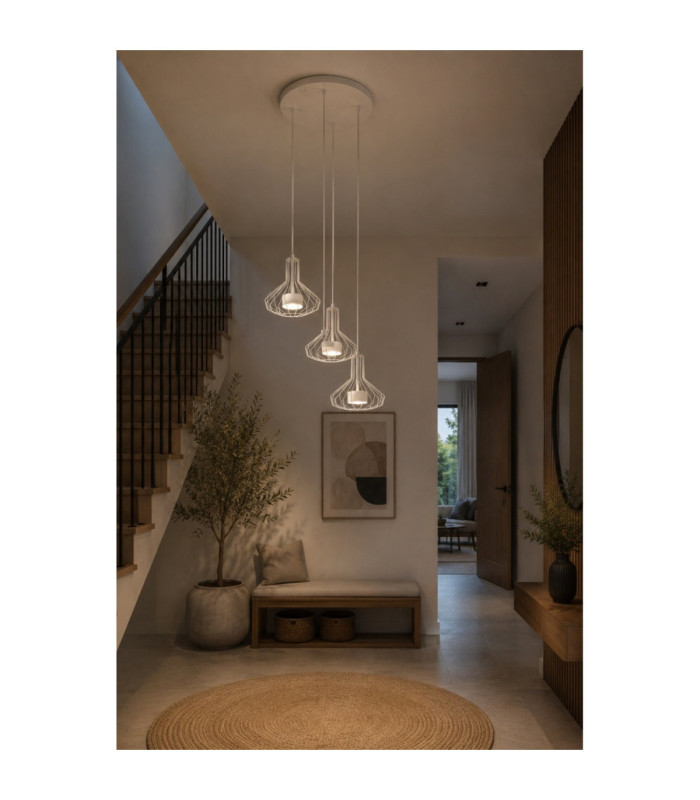 Axia Cluster Pendant Ceiling Light White 3x GX53-2