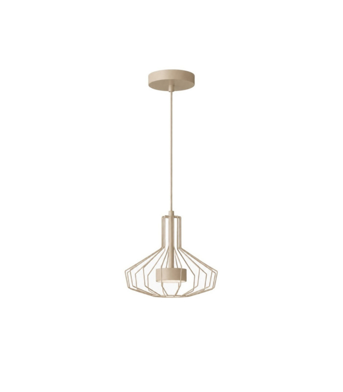 Axia Wire Frame Pendant Ceiling Light Beige 1x GX53-1