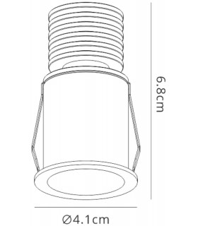 Recessed Spotlight, 3W LED, 4000K, 210lm, Sand Black - 2