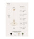 Axia Wire Frame Pendant Ceiling Light Beige 1x GX53-4