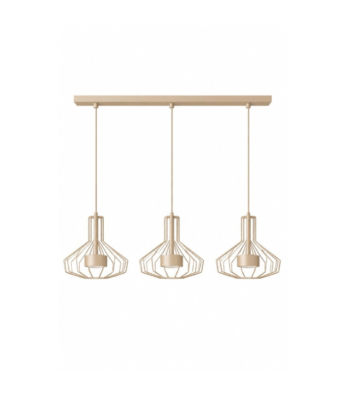 Axia Bar Pendant Ceiling Light Beige 3x GX53-1