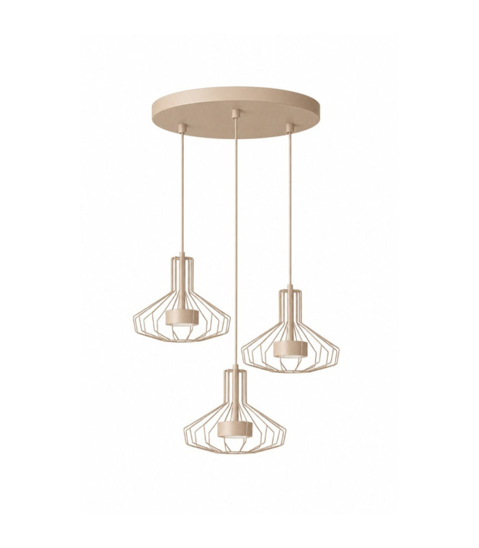 Axia Cluster Pendant Ceiling Light Beige 3x GX53-1