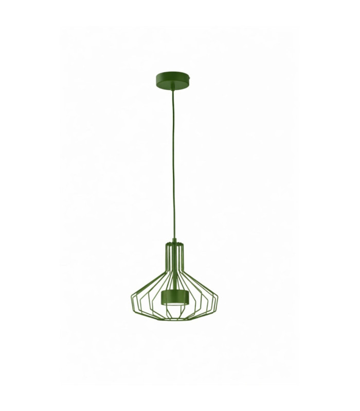 Axia Wire Frame Pendant Ceiling Light Green 1x GX53-1