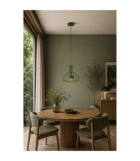 Axia Wire Frame Pendant Ceiling Light Green 1x GX53-2