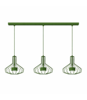 Axia Bar Pendant Ceiling Light Green 3x GX53-1