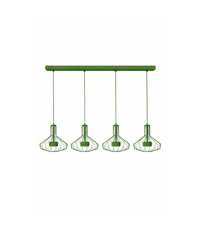 Axia Bar Pendant Ceiling Light Green 4x GX53-1