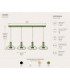 Axia Bar Pendant Ceiling Light Green 4x GX53-4