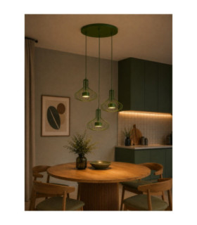 Axia Cluster Pendant Ceiling Light Green 3x GX53-2