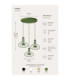 Axia Cluster Pendant Ceiling Light Green 3x GX53-4