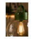 Hanson Dome Pendant Ceiling Light Green Clear Glass Shade 1x E27-3