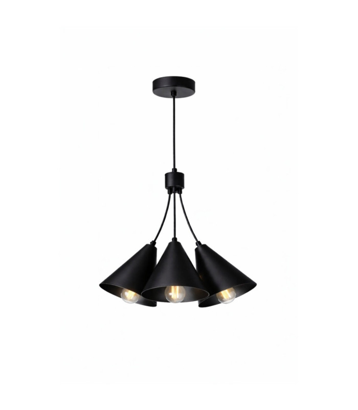 Sora Cluster Pendant Ceiling Light Black 3x E27-1