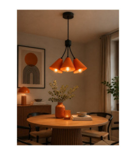 Sora Cluster Pendant Ceiling Light Orange 3x E27-2