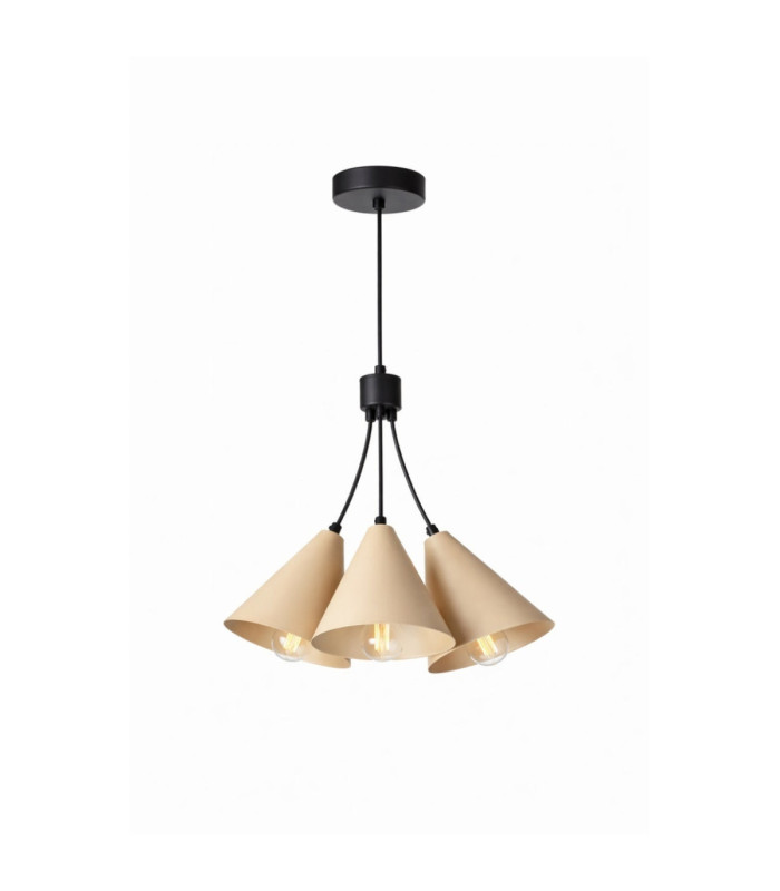 Sora Cluster Pendant Ceiling Light Beige 3x E27-1