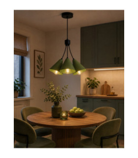 Sora Cluster Pendant Ceiling Light Green 3x E27-2