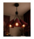 Sora Cluster Pendant Ceiling Light Burgundy 3x E27-3