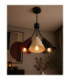 Sora Cluster Pendant Ceiling Light Burgundy Beige Black 3x E27-3